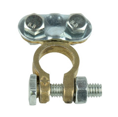1 Pair 12V Battery Terminal Connectors Brass Alloy Car Clamp Set – NEW