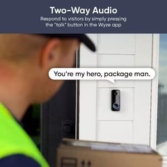 ✅ Wyze Video Doorbell v2 2K Wired Smart Security Camera Black — Excellent ✅
