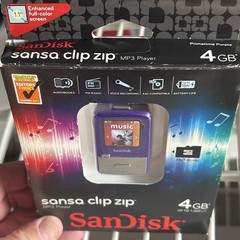 RARE SanDisk Sansa Clip Zip Primetime Purple 💜 (4 GB) Digital Media Player