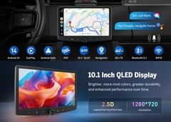 6+64 Android 13 10.1″ QLED Double 2 Din Car Stereo CarPlay Radio GPS WiFi 4G LTE