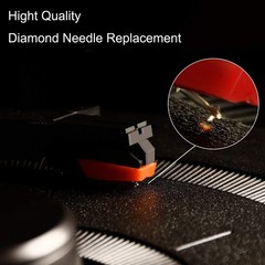 3Pcs Red Replace Diamond Stylus Record Player Needle For LP Turntable Phonograph