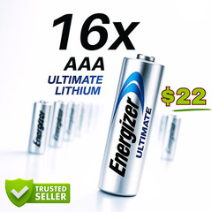 16 AAA Energizer Ultimate Lithium Batteries | Bulk OEM | Exp 2050 | 24hr ship!