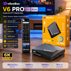 vSeeBox V6 Pro Smart TV Box Voice Remote Authorized Distributor Free Shipping