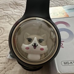 Cat Ear MS-K10 Headphones Black/White Bluetooth Wireless LED Foldable 40mm