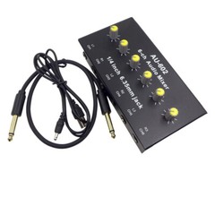 6-way Mono / Stereo 1/4″ 6.35mm TRS Audio Mixer USB Charged Sound Distributor