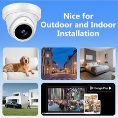 8MP PoE IP IR Night Vision Turret Camera Outdoor/Indoor Metal Housing 2.8mm
