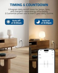 Matter Smart Plug, Work with Alexa, Apple Home, Google, SmartThings, 3 Pack