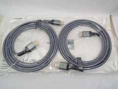8K HDMI Cable 2 Pack 10 Ft High-Speed Braided Nylon & Aluminum With eARC & Dolby