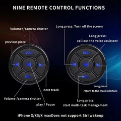Wireless Bluetooth Media Button Remote Car Bike Music Control iOS Android