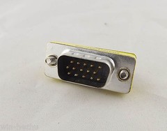 10x VGA/SVGA 15 Pin DB15 Male To Female D-SUB 3 Rows Mini Gender Changer Adapter