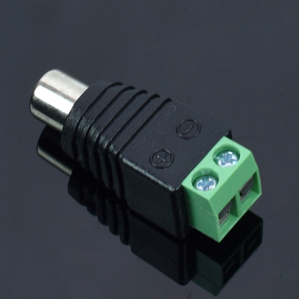 5 Pack Female RCA Socket Plugs to Bare Wire 2 pin Screw Down Terminal Connector