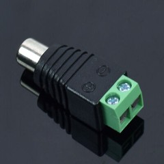 5 Pack Female RCA Socket Plugs to Bare Wire 2 pin Screw Down Terminal Connector