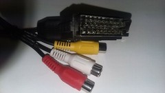 SCART male to 3 RCA Composite Audio Video female 8″ long adapter, 21Pin to 3 RCA