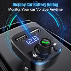 Bluetooth 5.0 Car Wireless FM Transmitter Adapter 2USB PD Charger AUX Hands-Free