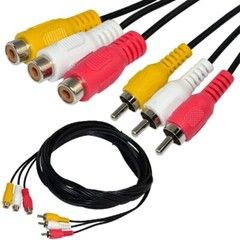 3RCA male to 3RCA female Audio Composite extension Video Cable Cord TV