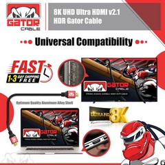 8K HDMI 2.1 UHD Cable HDTV 3D 2160P HDR 120Hz 48Gbps Dolby HDCP 2.2 RGB 4:4:4