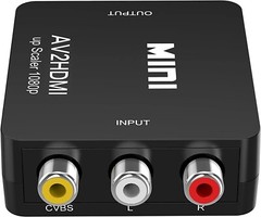 RCA AV to HDMI HD Converter Adapter Composite 3RCA CVBS Audio Video Wii NES SNES