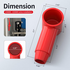 12 Pack Silicone Battery Terminal Cover Protector 1/0 AWG – 4/0