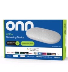 Onn 4K Pro Streaming Device 2026 Google TV Gemini UHD 3gb 32gb Ethernet Grey