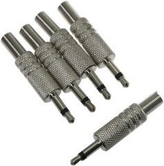 10 Pcs 3.5mm 1/8″ Mono Male Audio TR Plated Jack Plug Adapter Connector N493