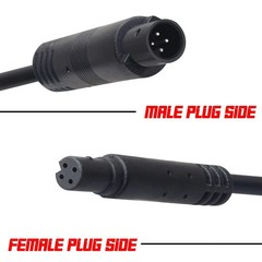 Extension Cord Dash Cam Backup Camera Rear View Recorder Cable 4 Pin 3 or 6.5Ft
