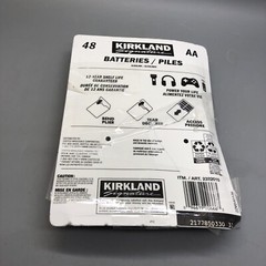 Kirkland Signature Alkaline AA Plus Batteries, 48 PK Exp 2035 Repackaged in box