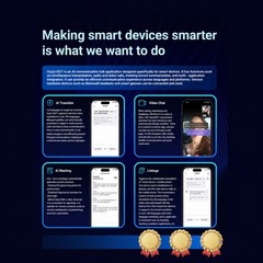AI Smart Glasses Bluetooth Call Audio Translation for Men and Women Work Glasses