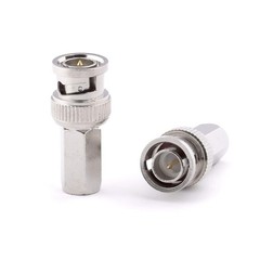 BNC Male to RG59 RG6 Twist On Connector CCTV Security Coax Cable Camera Lot