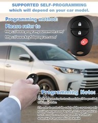 Key Fob Keyless Entry Remote Replacement for Toyota Tacoma Tundra 3Button