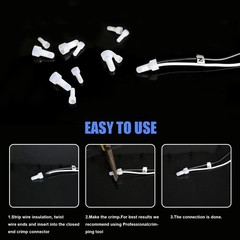 350PCS Closed End Crimp Cap12-10 16-14 22-18 AWG Gauge Wire Connector Terminal