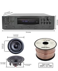 Home Theater System Kit, 6-Channel 6000 Watts Bluetooth Amplifier with 6.50″ …
