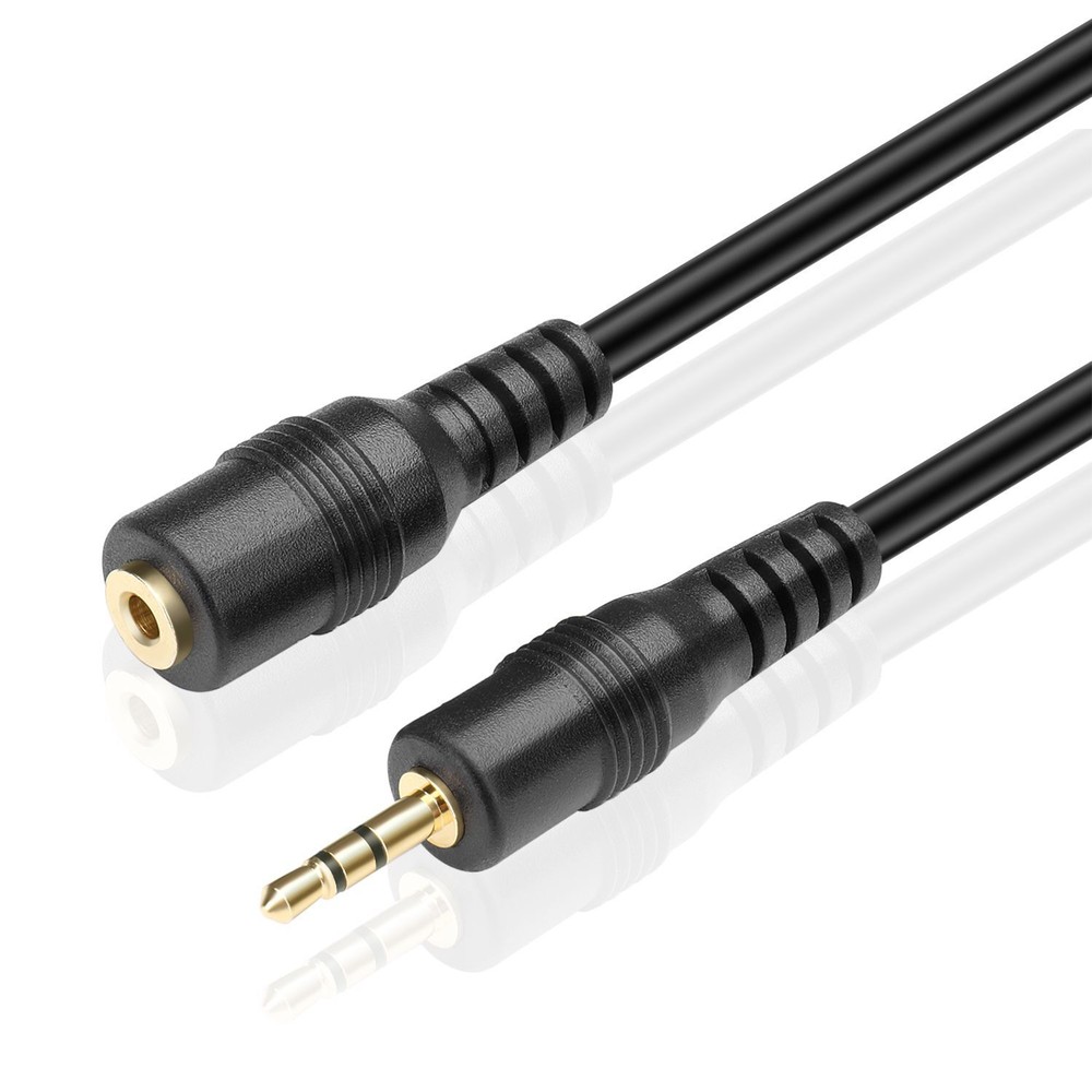 2.5mm Extension Cable 15FT Male to Female Stereo Audio Sub Mini Jack Cord Plug