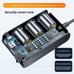 7 in 1 Cigarette Lighter Splitter 3 Socket Car Charger Adapter 12V/24V PD 2 USB