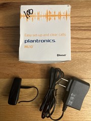 Black Plantronics Explorer ML10 Bluetooth Ear Hook in ear bud hands free Headset