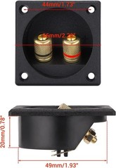 Durable 2PCS 2.2 Inch Speaker Box Terminal Cups with Screw Mount for Subwoofers