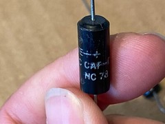 2 NOS Vintage 1970s Western Electric 20 uf 35v Tantalum 602C Capacitors TESTED