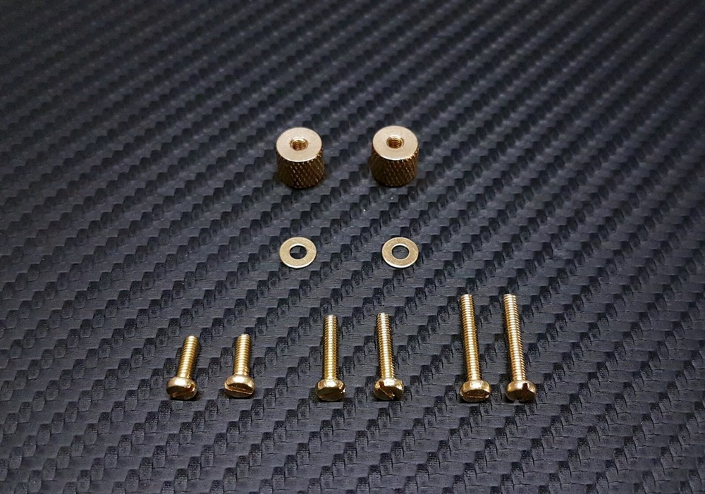 Non-Magnetic Phono Screws & Weight Set M2.5 Brass for Cartridge / Headshell