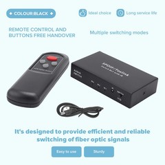 Optical Switcher with 2 Way Spdif Toslink Optical Digital Audio Splitter 39730