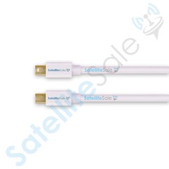SatelliteSale Mini DisplayPort Cable Male to Male (4K/30Hz) White Cord