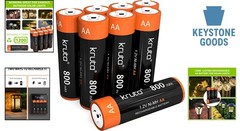 8Pack NiMH AA Rechargeable Batteries 1.2V 800mAh for Solar & Household Use