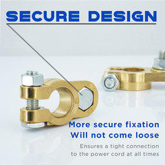 Battery Terminal Connectors Heavy Duty Top Post Clamp Set 1 Pair