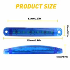 10X Blue LED Side Marker Lights Bullet Clearance Light Truck Trailer Wateproof
