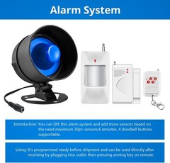 110dB Loud Wireless Alarm Set Indoor Outdoor Household Safety Protection Kit