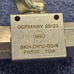 MHA BKH-DN10-G3/8-PN500-112A: High-Pressure Ball Valve