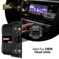 TS 400X4 400W RMS 4 Channel Car Amplifier 2 Ohm Full Range RCA Black Stereo