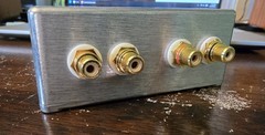 Handmade Mono-Stereo switch channel sum hifi amplifer box silver audio vinyl