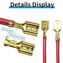 360pcs 2.8mm 4.8mm 6.3mm Male and Female Spade Connectors Kit with Insulating