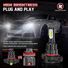 For GMC Yukon 2007 – 2014 – 4x 6000k Combo LED Headlight Hi/Lo Fog Light Bulbs
