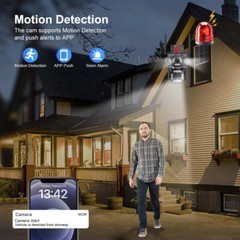 2PCS Camara De Seguridad 4K Wifi Inalambricas Para Exterior Con Vision Nocturna