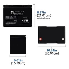 Mighty Max 12V 75Ah Internal Thread Battery Replacement for MK M34 SLD G